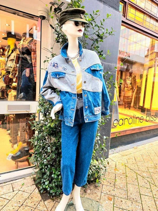 Vintage 1980's ( 2 Piece ) Together Denim Trouser Set - Yatva