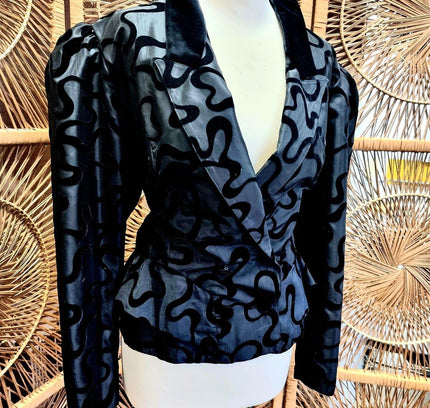 Vintage 1980s Afterfive by Jean Clair Peplum jacket - Yatva