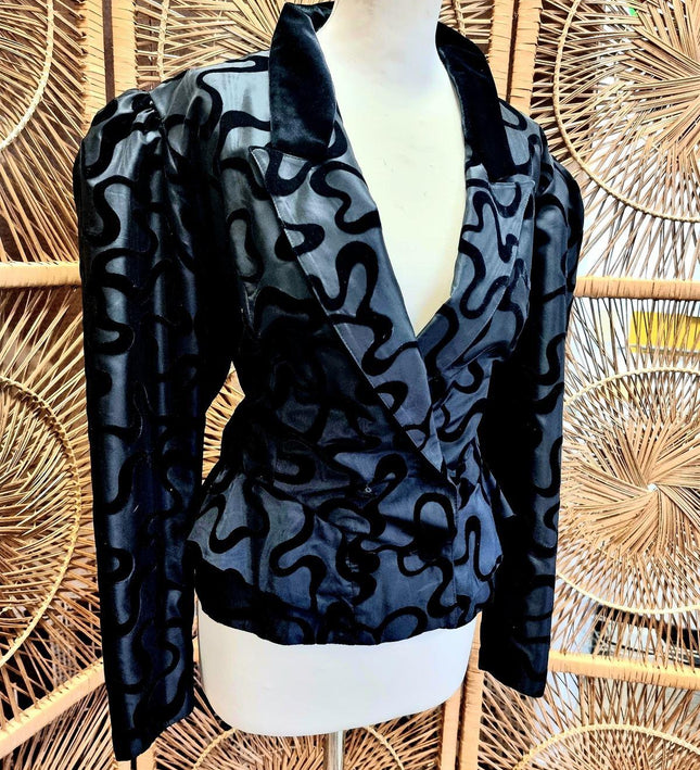 Vintage 1980s Afterfive by Jean Clair Peplum jacket - Yatva