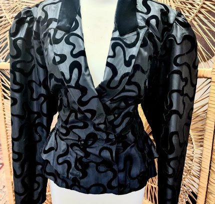 Vintage 1980s Afterfive by Jean Clair Peplum jacket - Yatva