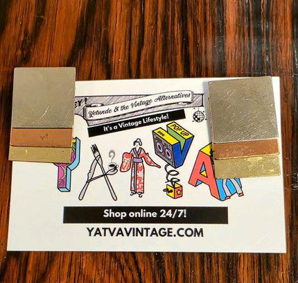 Vintage 1980s Art Deco style Clip On Earrings - Yatva