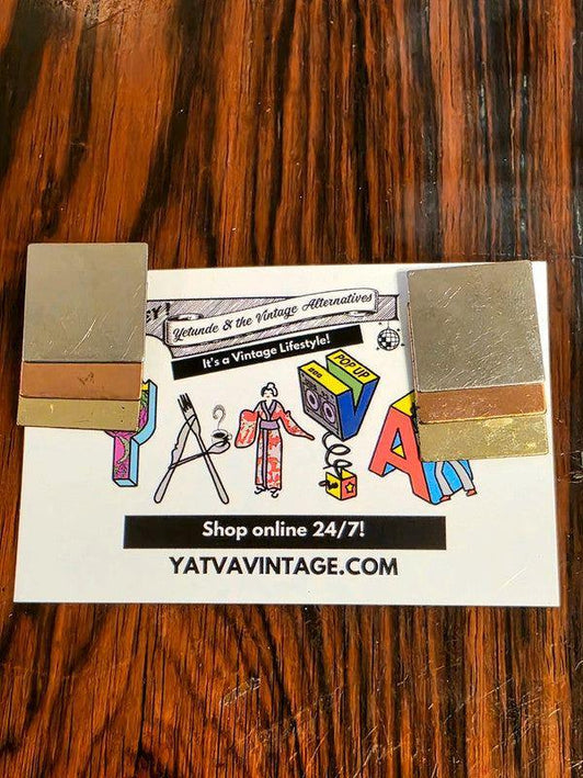Vintage 1980s Art Deco style Clip On Earrings - Yatva