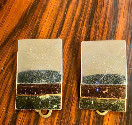Vintage 1980s Art Deco style Clip On Earrings - Yatva