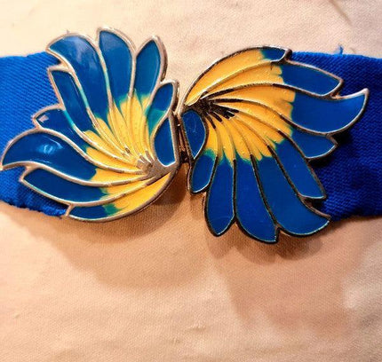 Vintage 1980s Butterfly Elasticated Belt - Yatva