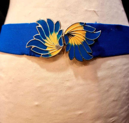 Vintage 1980s Butterfly Elasticated Belt - Yatva