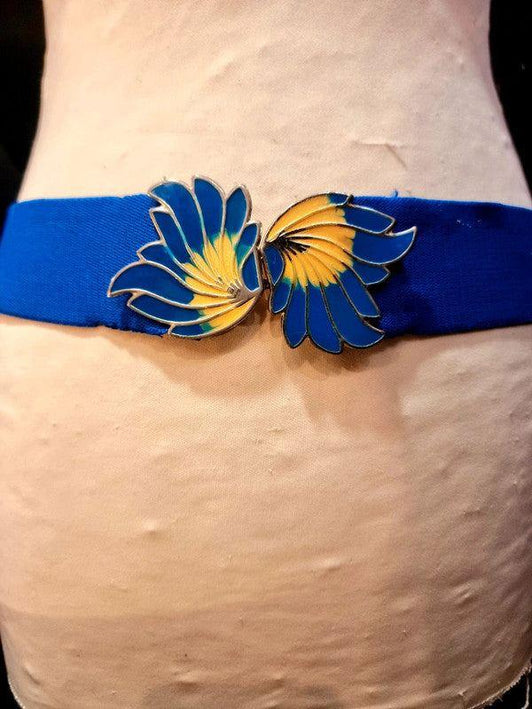 Vintage 1980s Butterfly Elasticated Belt - Yatva