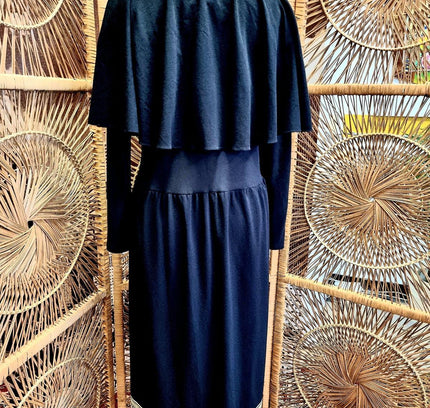 Vintage 1980's Collegio Favori Cape Dress - Yatva