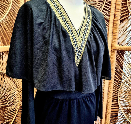 Vintage 1980's Collegio Favori Cape Dress - Yatva