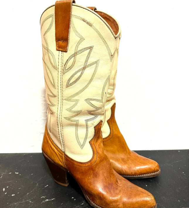 Vintage 1980s Cowboy Boots - Yatva