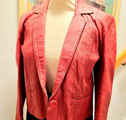 Vintage 1980's Crop Leather Jacket - Yatva
