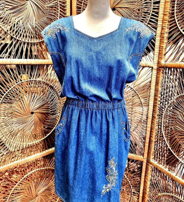 Vintage 1980's Denim Dress - Yatva