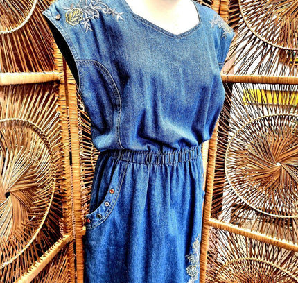 Vintage 1980's Denim Dress - Yatva