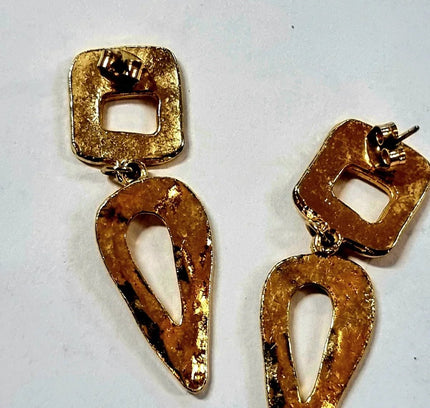 Vintage 1980s Drop Pierced Earrings - Yatva
