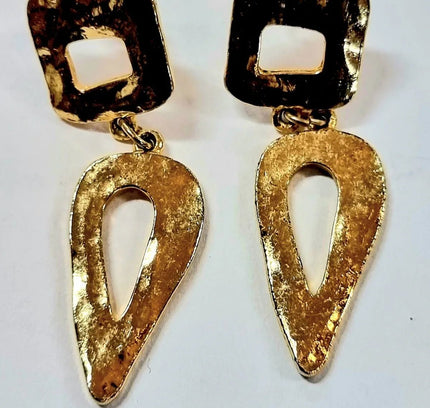 Vintage 1980s Drop Pierced Earrings - Yatva