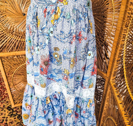 Vintage 1980s Floral Skirt - Yatva