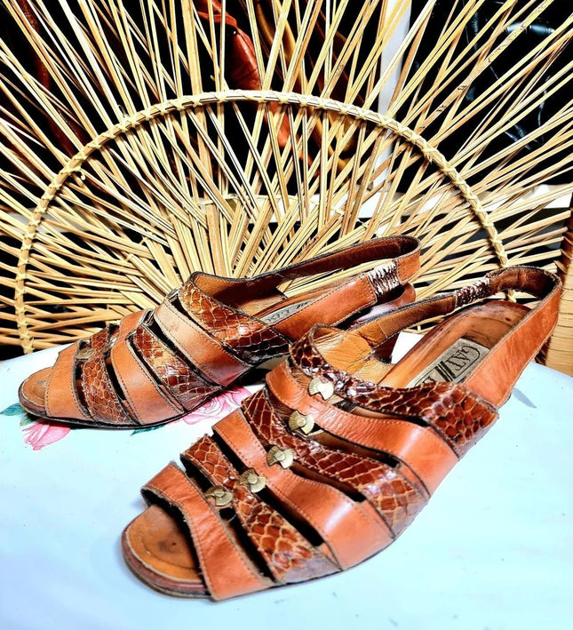 Vintage 1980s Gatzebo Sandals Shoes - Yatva