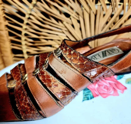 Vintage 1980s Gatzebo Sandals Shoes - Yatva