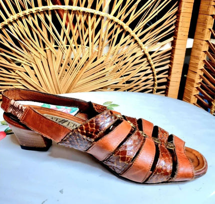 Vintage 1980s Gatzebo Sandals Shoes - Yatva