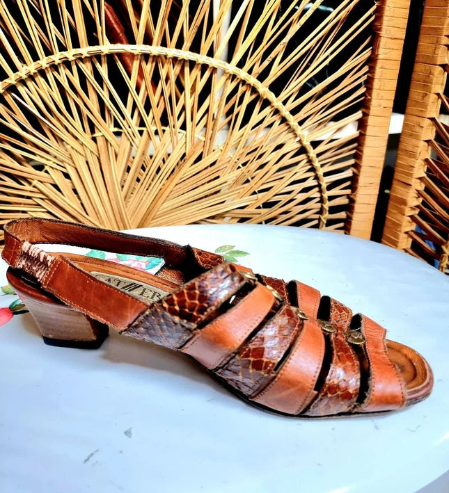 Vintage 1980s Gatzebo Sandals Shoes - Yatva