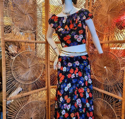 Vintage 1980s Glitter Skirt Suit - Yatva