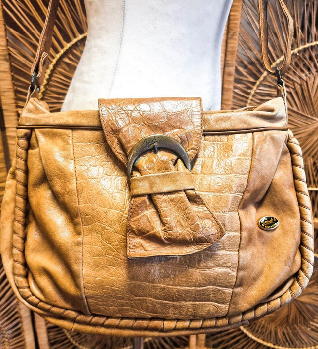 Vintage 1980's Guidi Leather Shoulder Bag - Yatva