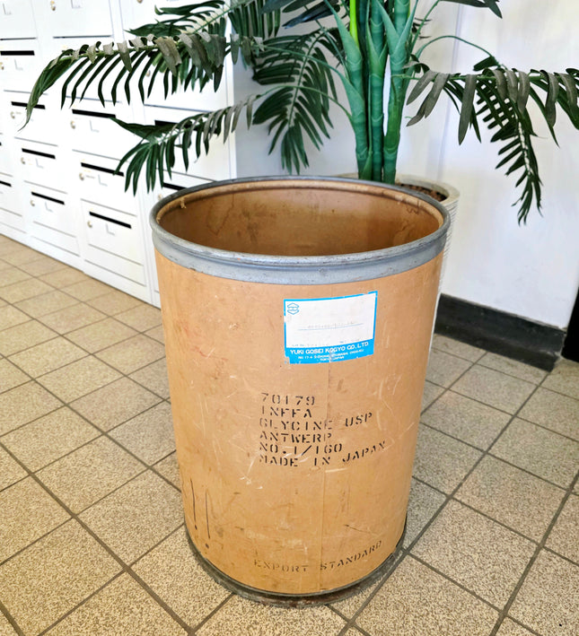 Vintage 1980s Japanese Industrial Fiber Drum Barrel – Yuki Gosei Kogyo Co. - Yatva