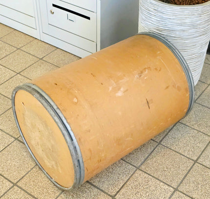 Vintage 1980s Japanese Industrial Fiber Drum Barrel – Yuki Gosei Kogyo Co. - Yatva