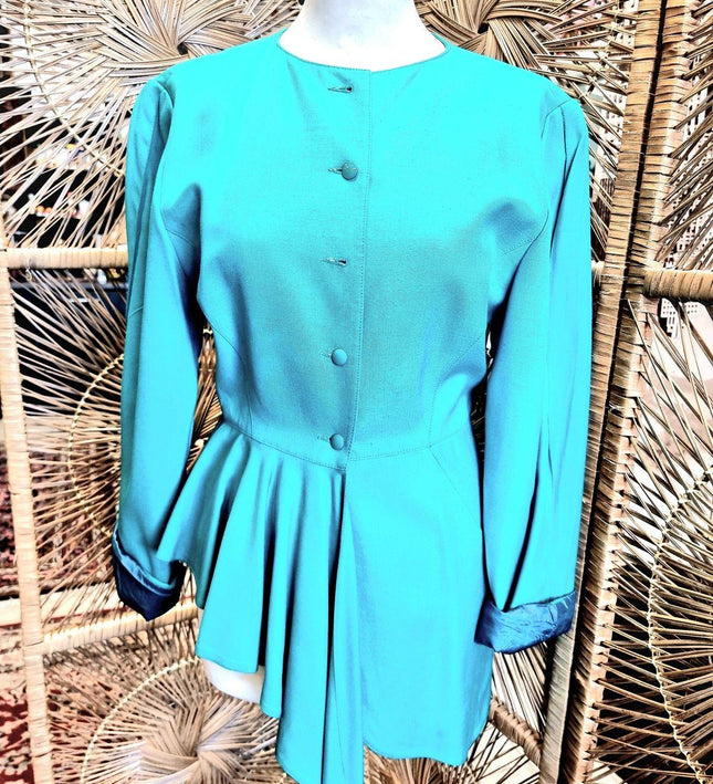 Vintage 1980s J.S. Claire Peplum Top - Yatva