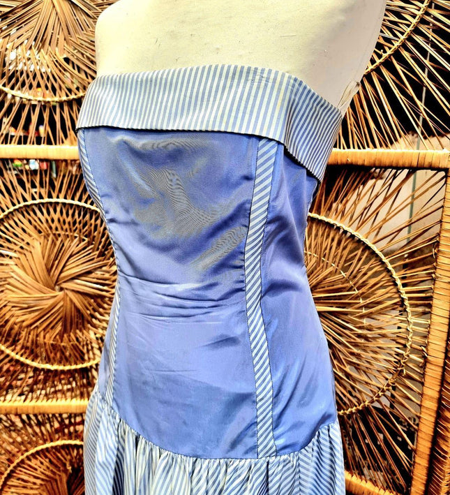 Vintage 1980's Laura Ashley Strapless Dress - Yatva