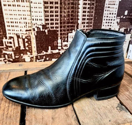 Vintage 1980s Leather Ankle Boots - Yatva