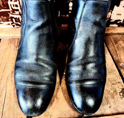 Vintage 1980s Leather Ankle Boots - Yatva