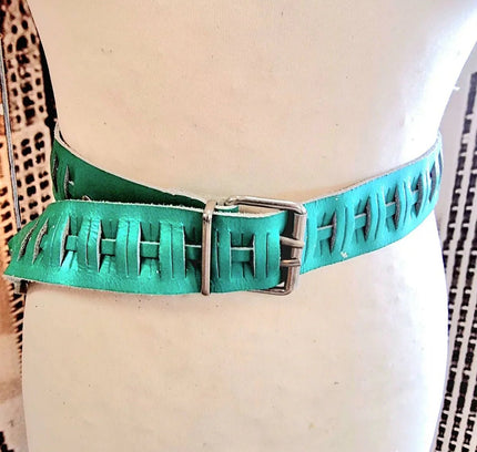 Vintage 1980's Leather Belt - Yatva