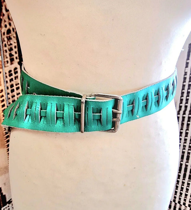 Vintage 1980's Leather Belt - Yatva