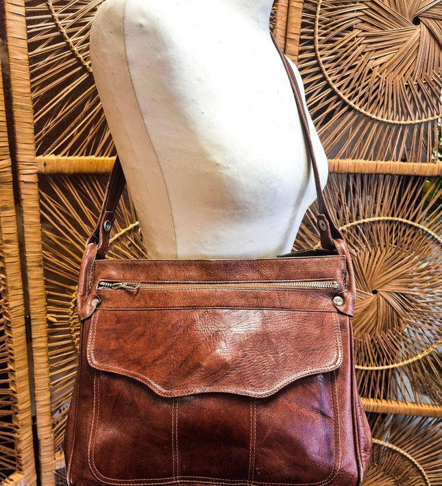 Vintage 1980s Leather De Man - Melis Shoulder Bag - Yatva