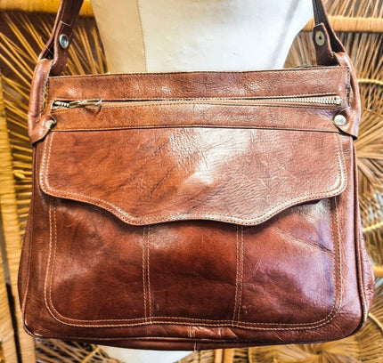 Vintage 1980s Leather De Man - Melis Shoulder Bag - Yatva