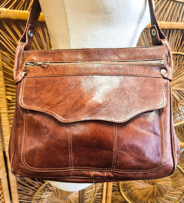 Vintage 1980s Leather De Man - Melis Shoulder Bag - Yatva