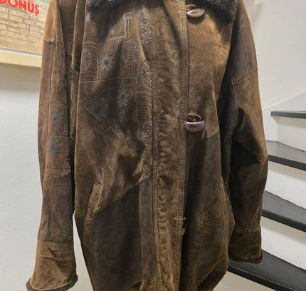 Vintage 1980's Leather Duffle Coat - Yatva