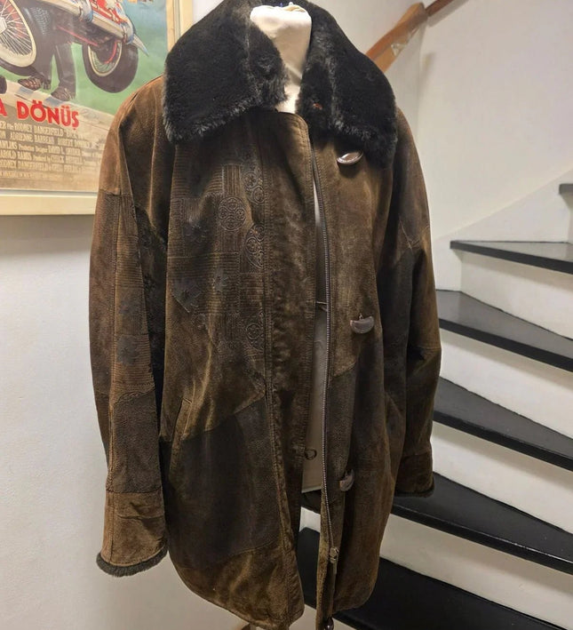 Vintage 1980's Leather Duffle Coat - Yatva