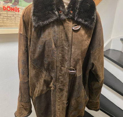 Vintage 1980's Leather Duffle Coat - Yatva