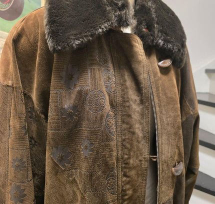 Vintage 1980's Leather Duffle Coat - Yatva