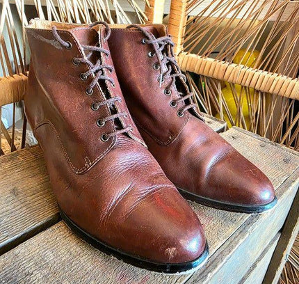 Vintage 1980s Leather Oppus by Globo Ankle Boots - Yatva