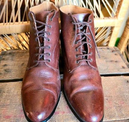 Vintage 1980s Leather Oppus by Globo Ankle Boots - Yatva