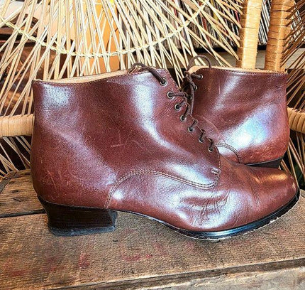 Vintage 1980s Leather Oppus by Globo Ankle Boots - Yatva