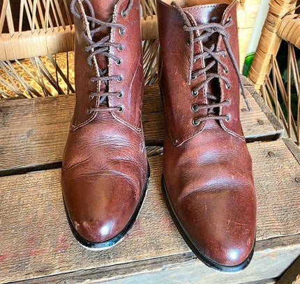 Vintage 1980s Leather Oppus by Globo Ankle Boots - Yatva