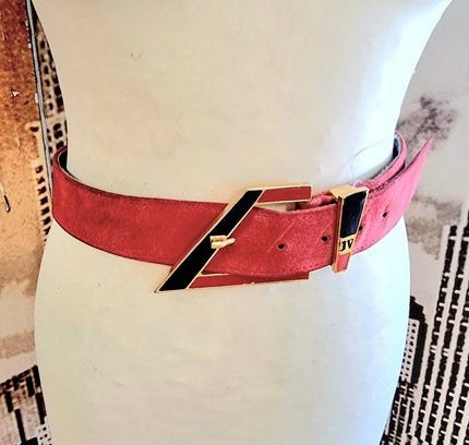 Vintage 1980s Leather Suede Belt - Yatva