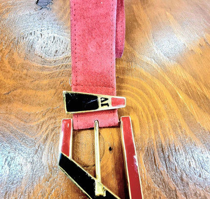 Vintage 1980s Leather Suede Belt - Yatva