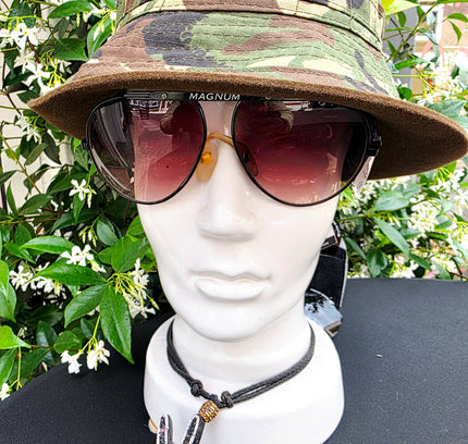 Vintage 1980s Magnum Aviator Sunglasses – Retro Flat Top Gradient - Yatva