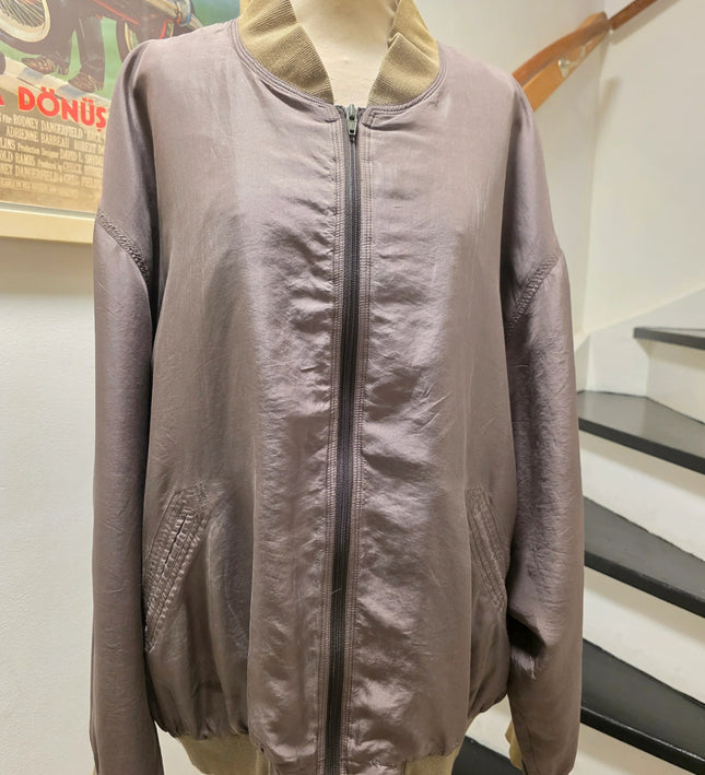 Vintage 1980's Marca Silk Bomber Jacket - Yatva