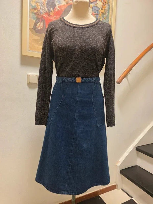 Vintage 1980's Newbord Denim Skirt - Yatva