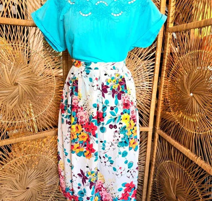 Vintage 1980s Peasant Blouse /Top - Yatva
